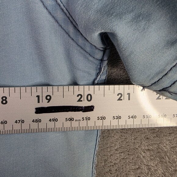 Mens Cactus Man Blue Slim Fit Shirt Button Down Short Sleeve Cotton Blend Size M - Picture 6 of 8